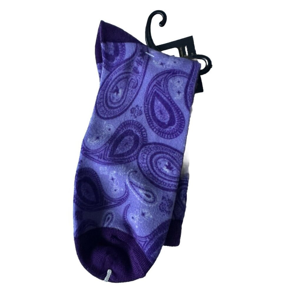 PRINCE SYMBOL - PURPLE PAISLEY CREW SOCKS - BRAND NEW & LICENSED - Picture 3 of 4